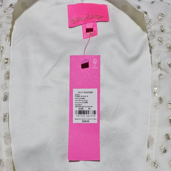 FREE GIFT with Purchase NWT White Lilly Pulitzer Midi Dress $328.00 - Picture 7 of 8